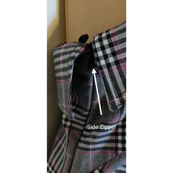 Maeve Anthropologie Plaid Dress 6P One Shoulder Prep School Girl Midi Preppy NWT - Picture 7 of 16